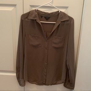 Brown collar Blouse
